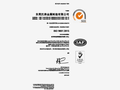 17.c1起草视频ISO9001證書